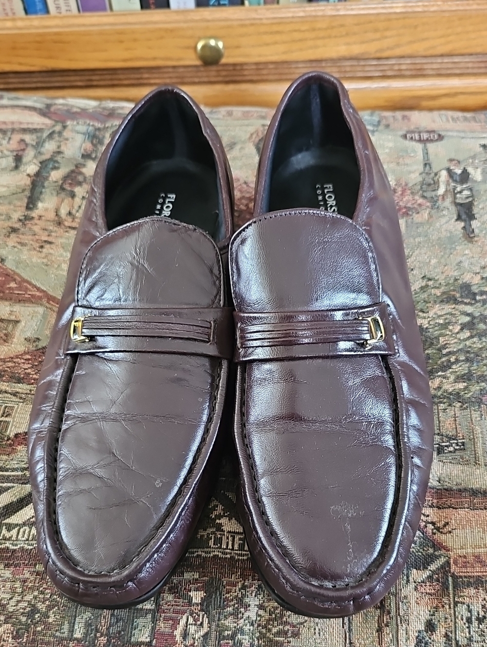 Florsheim Men's Dark Brown Leather Bit Moccasin Loafers